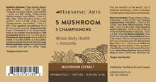 Load image into Gallery viewer, Harmonic Arts 5 Mushroom Tincture 100mL