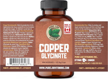Load image into Gallery viewer, Pure Lab Copper Glycinate 60vcaps