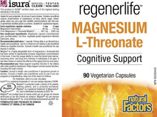 Load image into Gallery viewer, Natural Factors Magnesium L-Threonate