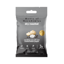 Load image into Gallery viewer, House of Macadamias Salt and Pepper Macadamia Nuts 40g