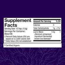 Load image into Gallery viewer, Host Defense Lion's Mane Mycelium Powder 100g