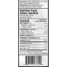 Load image into Gallery viewer, Mitsoh Bison Pemmican Strip Maple Saskatoon Berry 23g