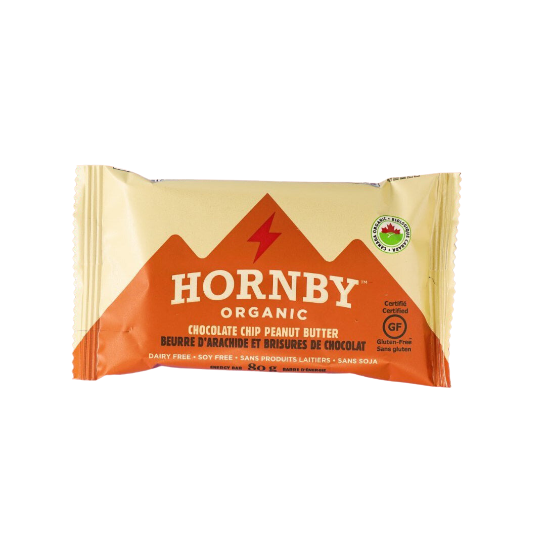 Hornby Organic Chocolate Chip Peanut Butter Energy Bar 80g Health