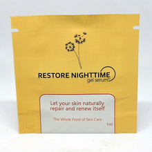 Load image into Gallery viewer, Vintage Tradition Restore Nighttime Gel Serum™ with Green Pasture® Oils 1mL