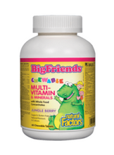 Load image into Gallery viewer, Natural Factors BigFriends Multivitamin & Minerals 60 chewables Jungle Berry