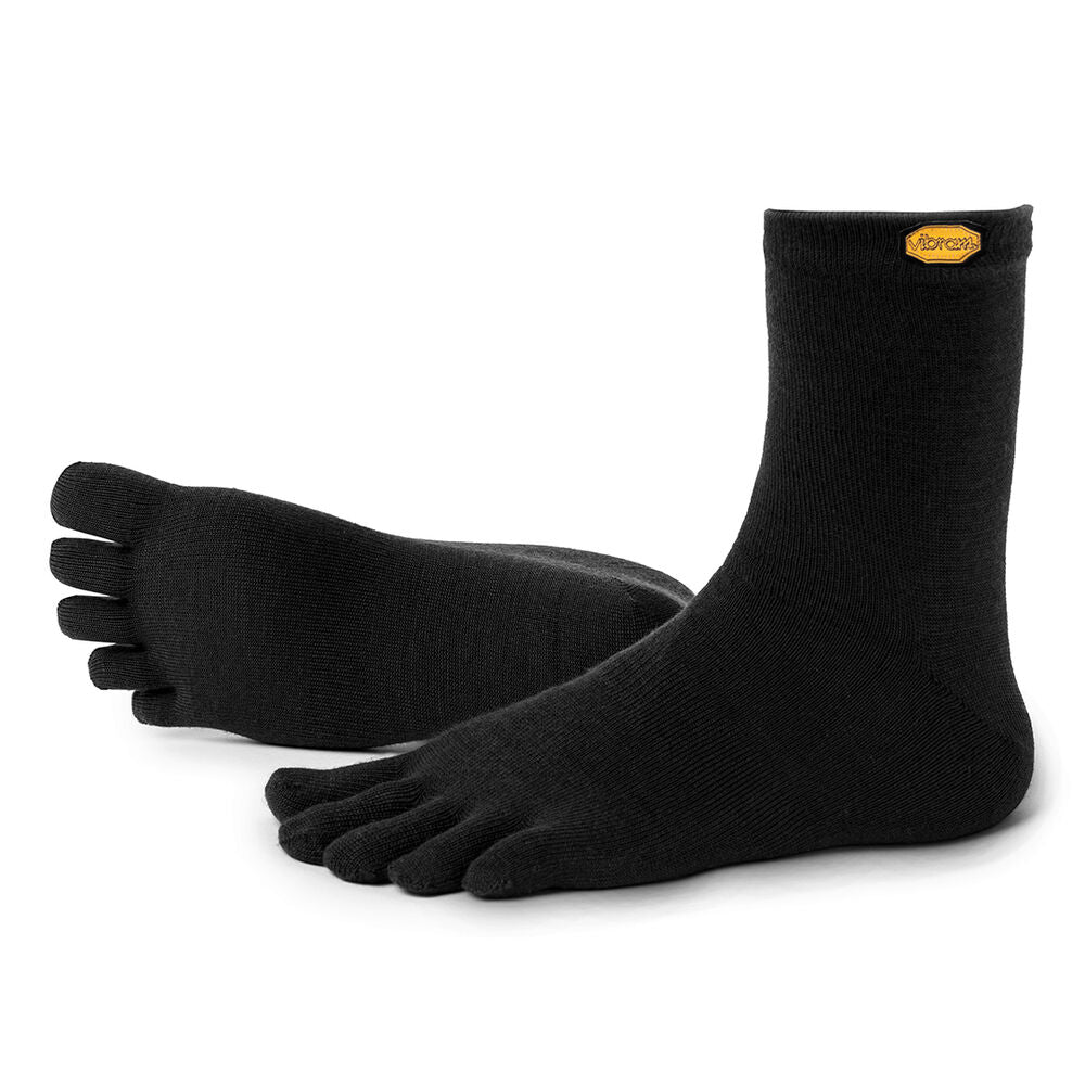 Vibram 5TOE Sock Crew Wool Black – Health Essentials