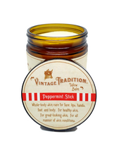 Load image into Gallery viewer, Vintage Tradition Peppermint Stick Tallow Balm 266ml