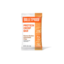 Load image into Gallery viewer, Bulletproof Protein Crisp Bar Peanut Butter Chocolate Chip 42g