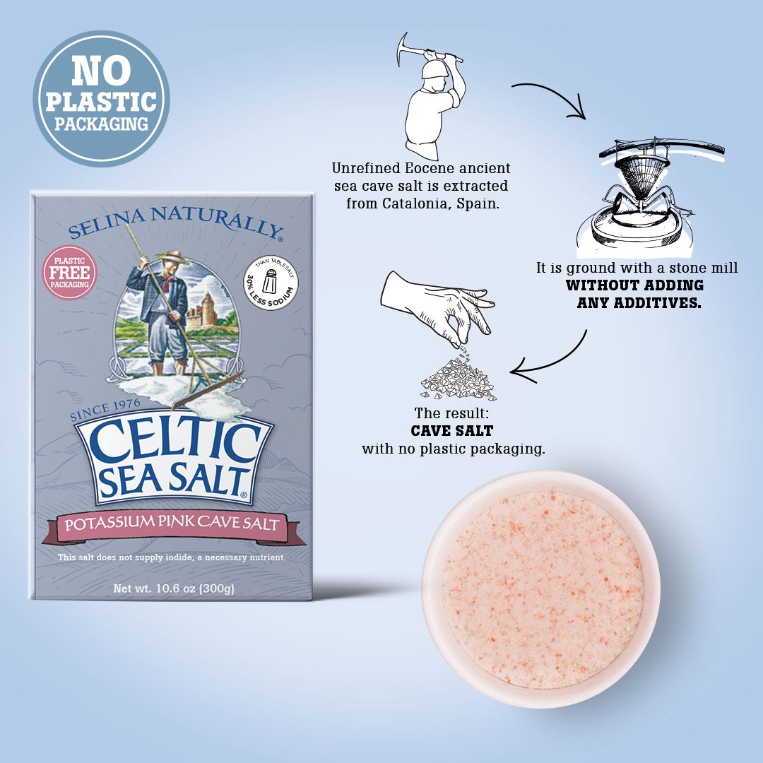 Essential Salt Selina Naturally Celtic Sea Salt Potassium Pink Cave Salt 300g – Health ...