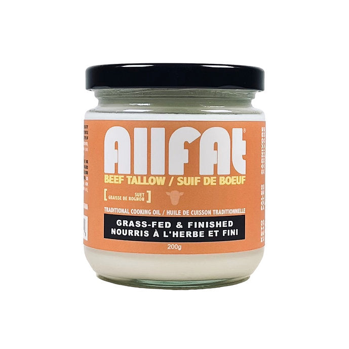 Allfat Beef Tallow Traditional Cooking Oil Grass-Fed Grass-Finished 200g
