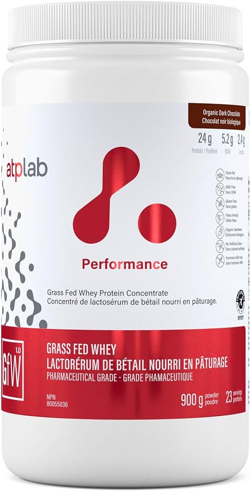 ATP Lab Grass Fed Whey Organic Dark Chocolate 900g