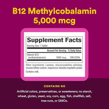 Load image into Gallery viewer, Natural Factors Vitamin B12 5000mcg 60 chewable tablets