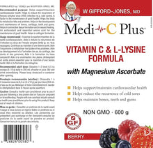 Load image into Gallery viewer, Medi-C Plus with Calcium Ascorbate Berry 600g