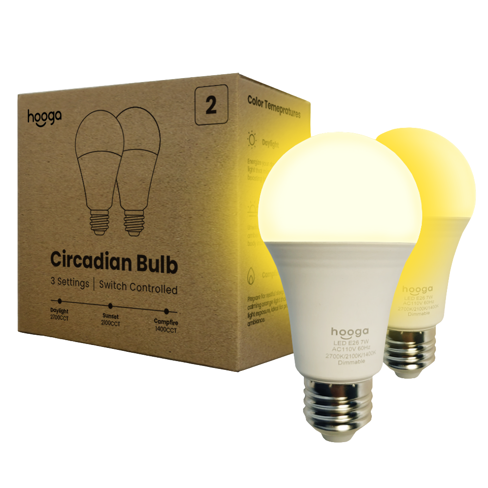 Hooga Circadian Full Spectrum Light Bulb 2pk