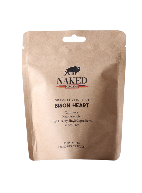 Naked Organs Grass-fed Bison Heart 180cap