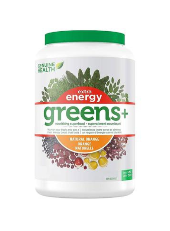 Genuine Health Greens+ Extra Energy 670g Orange