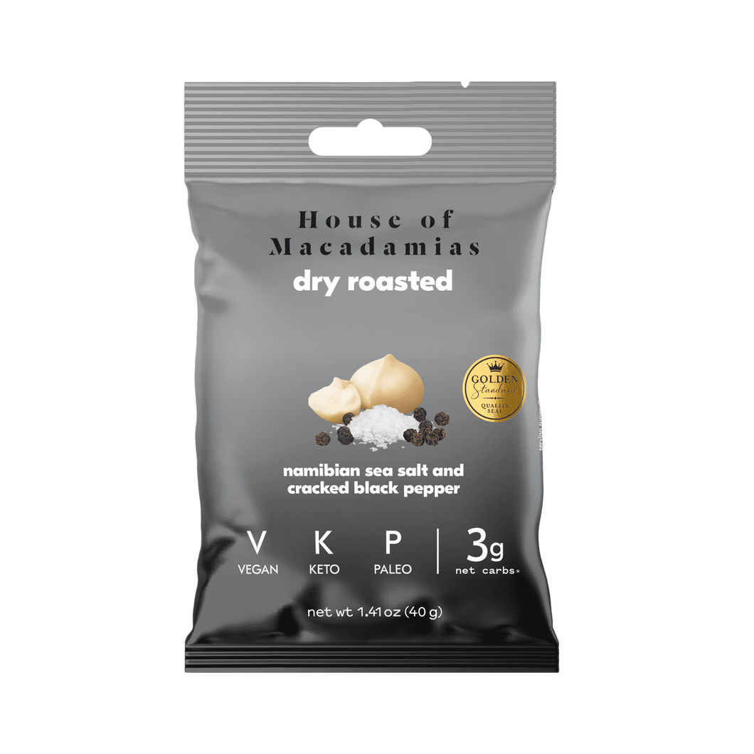 House of Macadamias Salt and Pepper Macadamia Nuts 40g