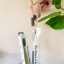 Load image into Gallery viewer, The Future is Bamboo Charcoal Bamboo Toothbrush