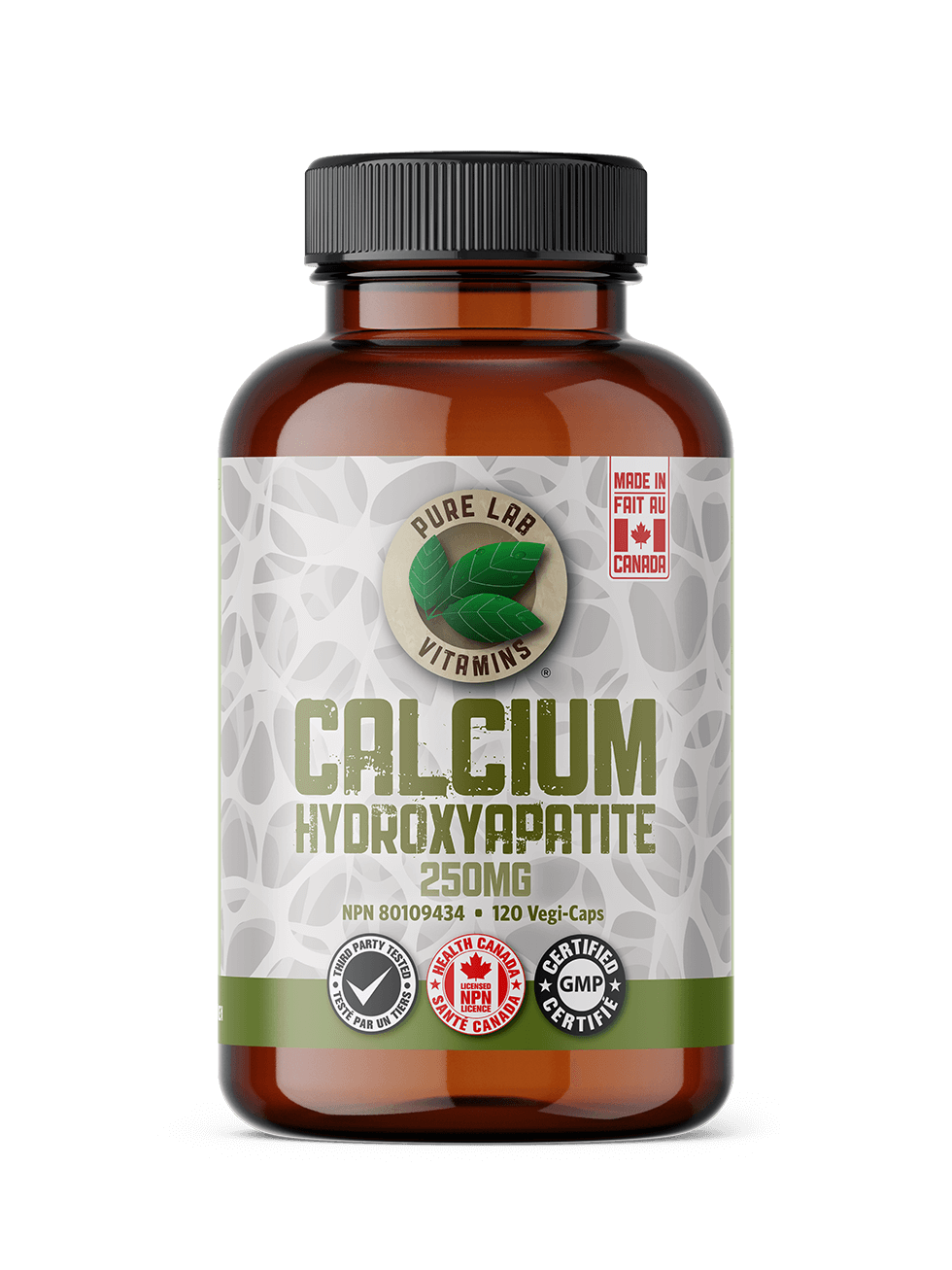 Pure Lab Calcium Hydroxyapatite 250mg 120vcaps