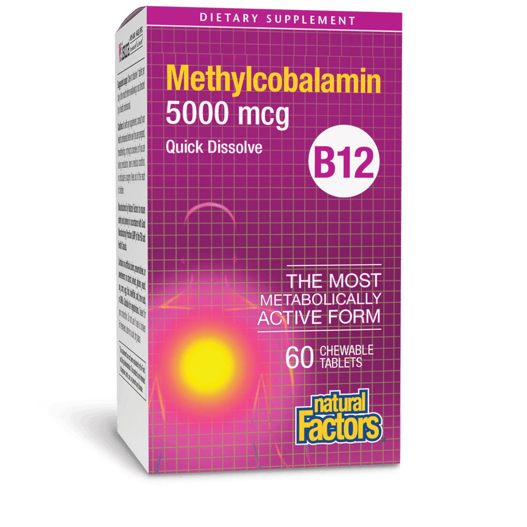 Natural Factors Vitamin B12 5000mcg 60 chewable tablets