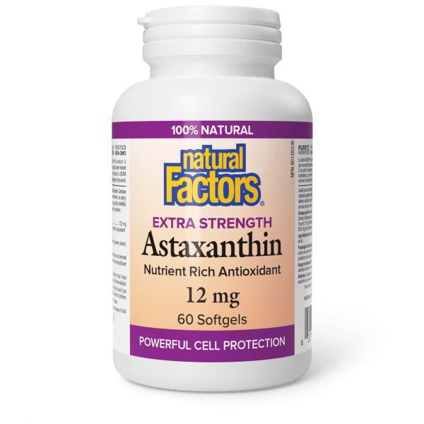 Natural Factors Astaxanthin Plus 12mg 60 Softgels