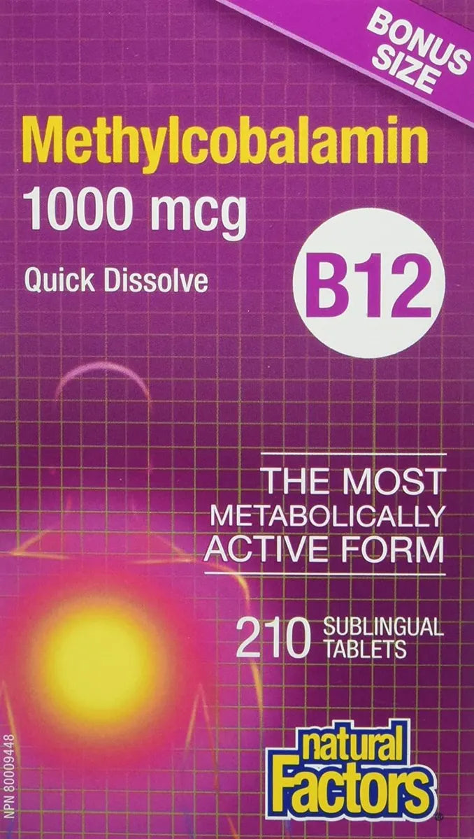 Natural Factors Vitamin B12 1000mcg 210 tablets