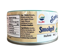 Load image into Gallery viewer, Sawmill Bay Smoked Mussels 60g