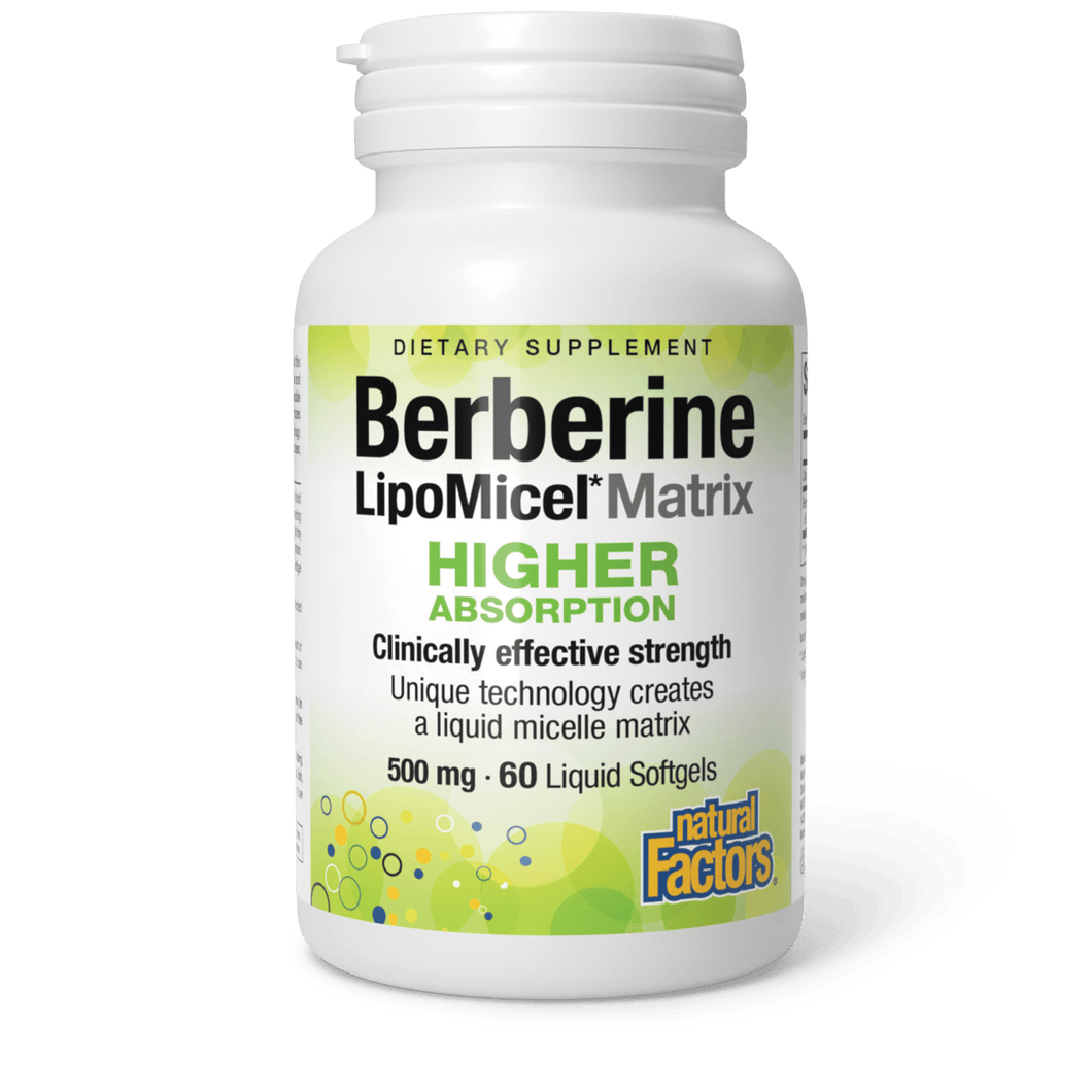 Natural Factors LipoMicel Matrix Berberine, 60 Softgels