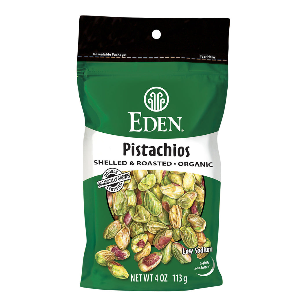 Eden Pistachios Organic Shelled & Roasted 113g
