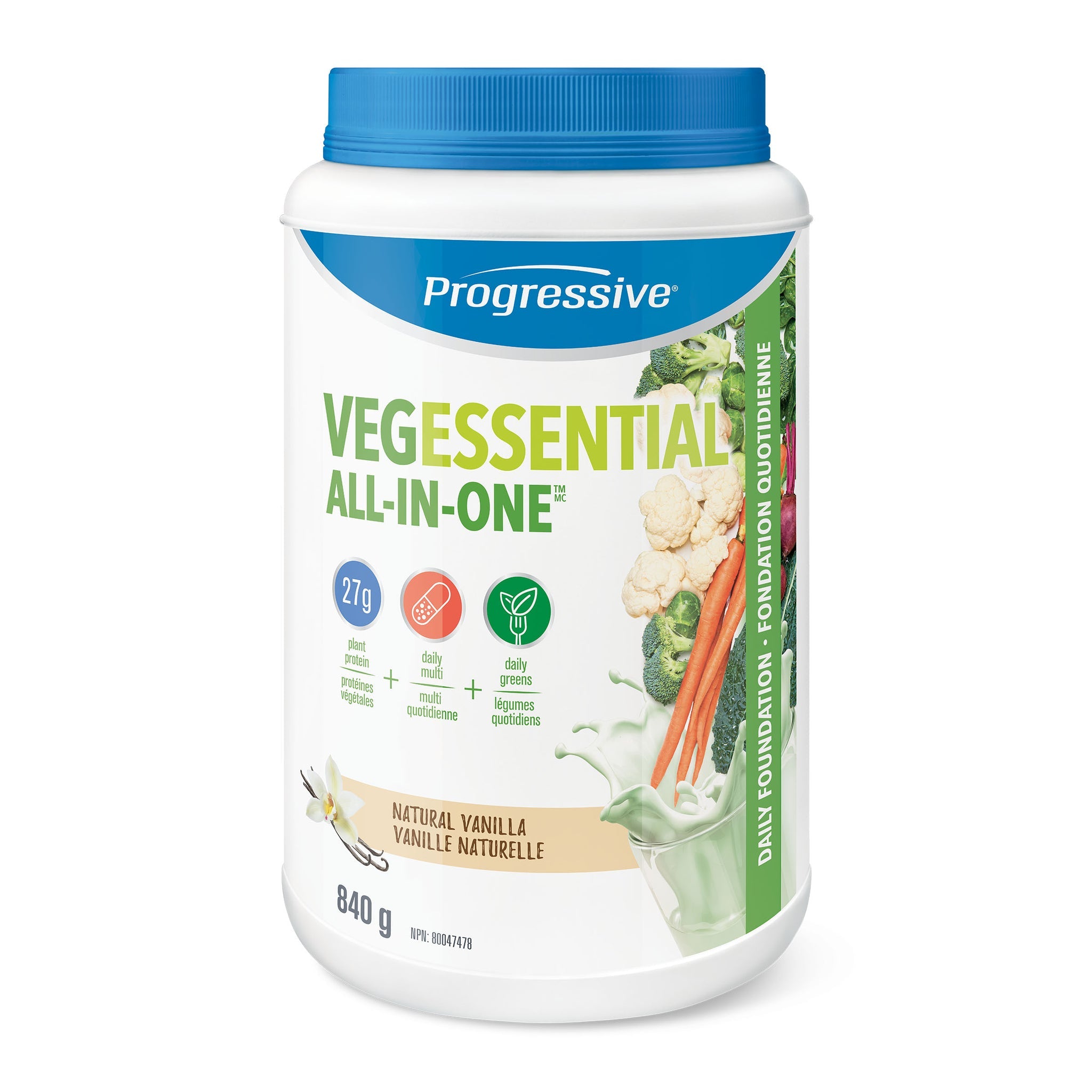 Progressive VegEssential All in One Shake 840g Vanilla Health Essentials Progressive VegEssential All in One Shake 840g Vanilla Health Essentials