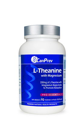 CanPrev L-Theanine with Magnesium 90 Vegetarian Capsules