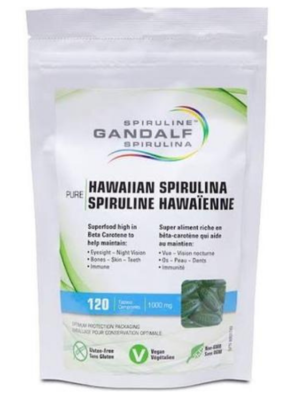 Gandalf Hawaiian Spirulina 1000mg 120 tablets