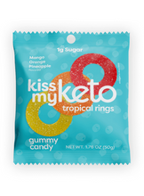 Load image into Gallery viewer, Kiss my Keto Tropical Rings Gummy Candy 50g