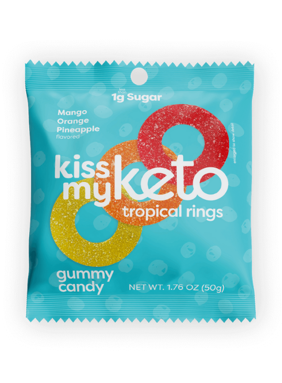 Kiss my Keto Tropical Rings Gummy Candy 50g