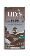 Load image into Gallery viewer, Lily&#39;s Sea Salt Extra Dark Chocolate 80g
