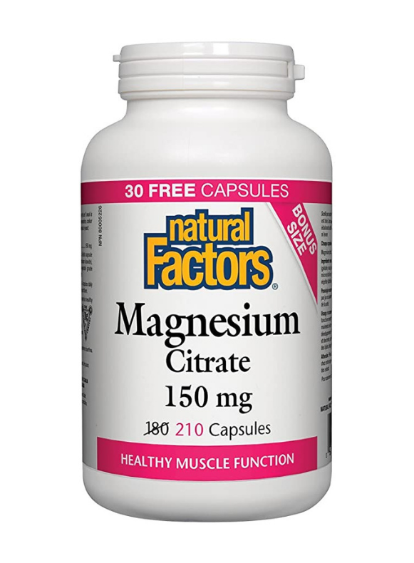 Natural Factors Magnesium Citrate Bonus 210 capsules