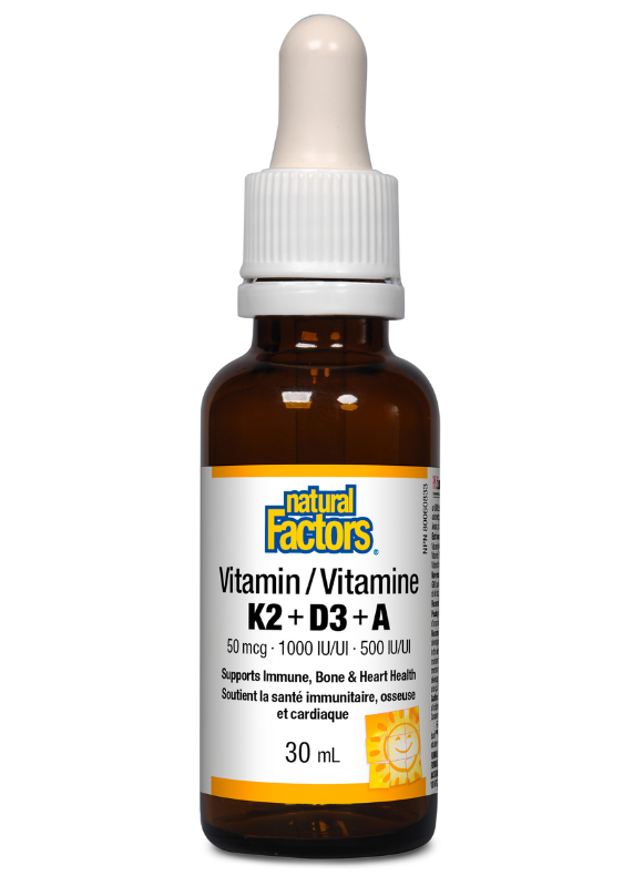 Natural Factors Liquid Vitamin K2+D3+A  30ml