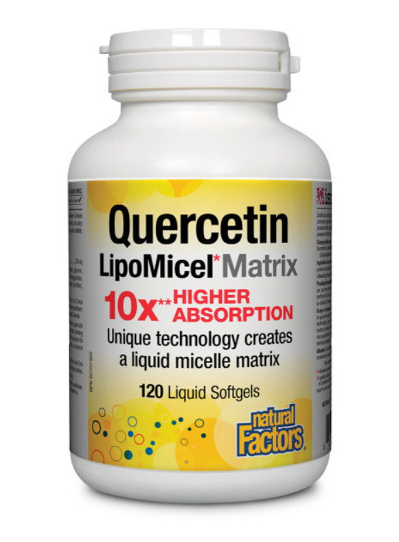 Natural Factors Quercetin LipoMicel Matrix  120 soft gels