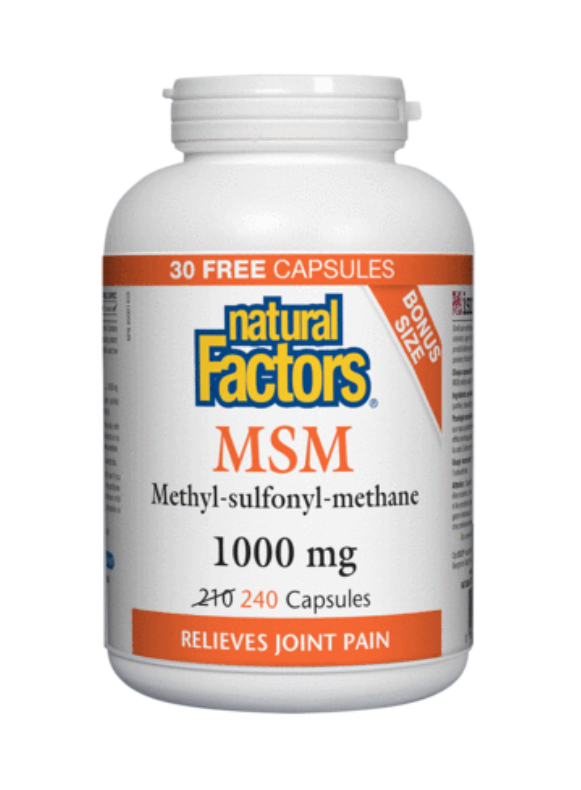 Natural Factors MSM 1000mg Bonus 240 capsules