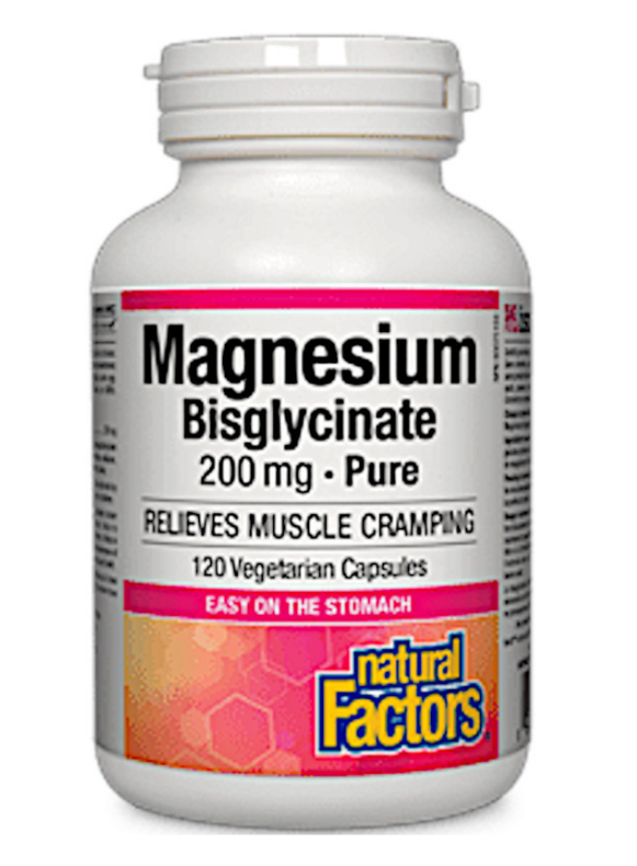 Natural Factors Magnesium Bisglycinate 200mg 120vcaps