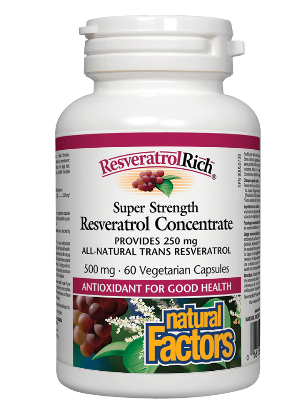 Natural Factors Resveratrol Concentrate 500mg 60vcaps