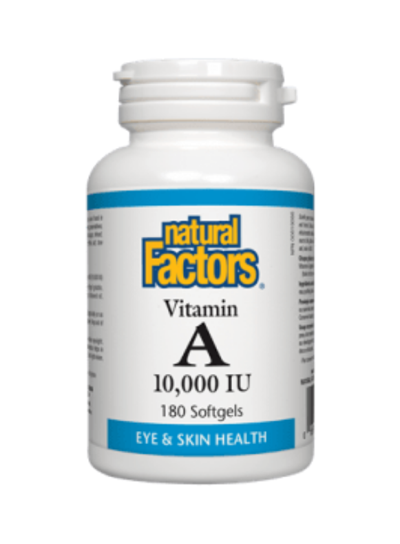 Natural Factors Vitamin A 10,000IU 180 soft gels