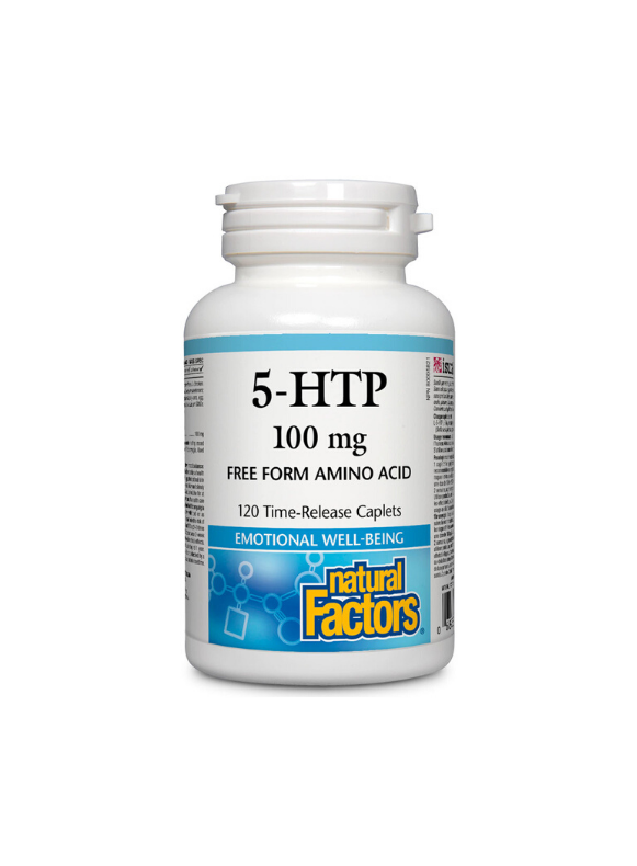 Natural Factors 5-HTP 100mg, 120 Time-Release Caplets