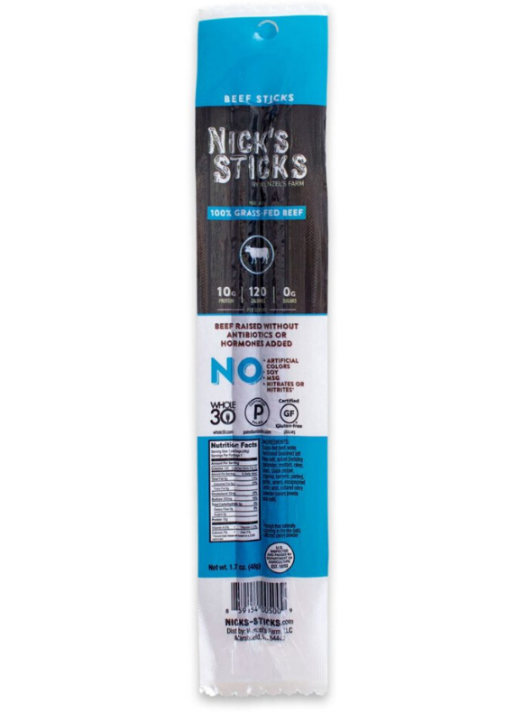 Nick's Stick's Grass-Fed Beef Sticks 48g