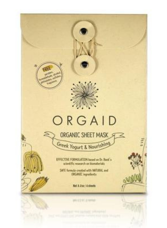 Orgaid Organic Sheet Mask - Greek Yogurt and Nourishing 24ml