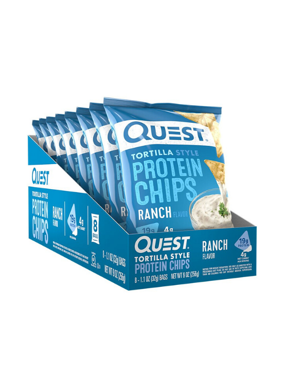 Quest Nutrition Tortilla Style Protein Chips Ranch, Case (32g x 8)