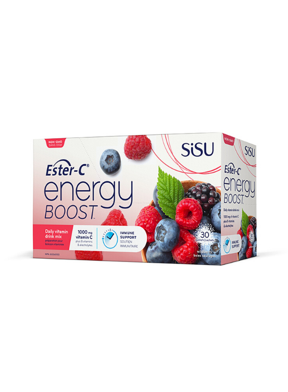 Sisu Ester-C® Energy Boost Wildberry 30 Packets