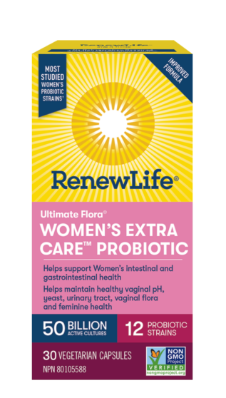 RenewLife Ultimate Flora Women's Extra Care Probiotic 50 Billion 30 Vegetarian Capsules