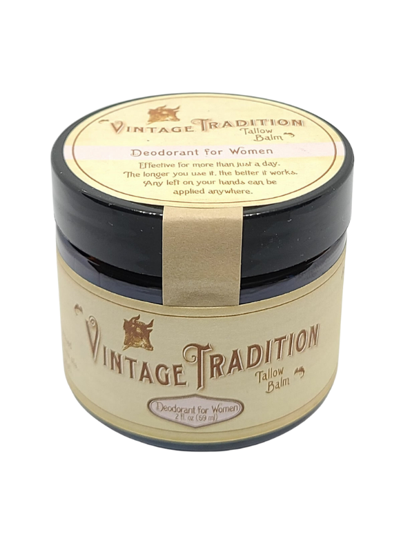 Vintage Tradition Natural Deodorant Tallow Balm for Women 59ml