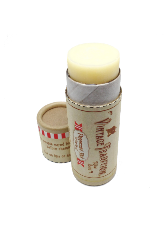 Vintage Tradition Peppermint Stick Tallow Lip Balm 15ml